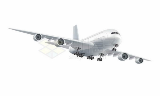 一架正在准备降落的白色大型客机飞机4895512矢量图片免抠素材免费下载