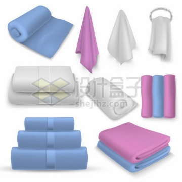 各种颜色的毛巾清洁工具1881937矢量图片免抠素材