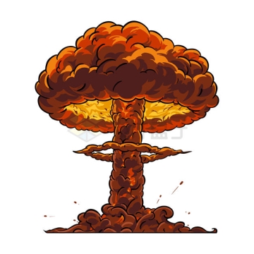 漫画风格核爆炸产生的蘑菇云2628552矢量图片免抠素材