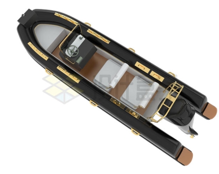 高清橡皮艇快艇3D渲染模型8140105PSD免抠图片素材