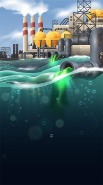 日本核污水排放到太平洋中背景插画3296262矢量图片免抠素材
