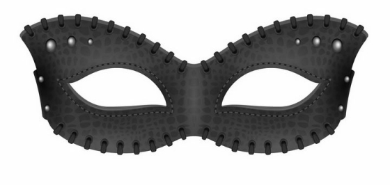 化装舞会中的黑色面具眼罩png图片免抠矢量素材