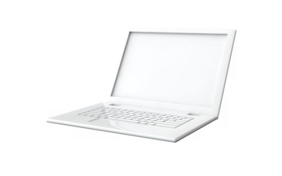 白色3D立体笔记本电脑2889937免抠图片素材