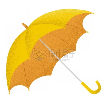 彩绘风格黄色的雨伞png图片免抠素材