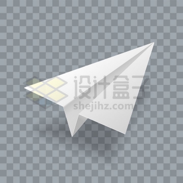 灰白色的3D纸飞机图案png图片免抠矢量素材