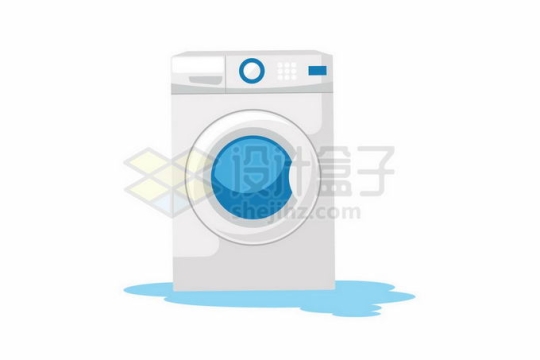 坏掉漏水的卡通洗衣机8713740矢量图片免抠素材