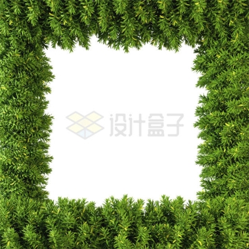 绿色树叶组成的正方形边框2876240PSD免抠图片素材
