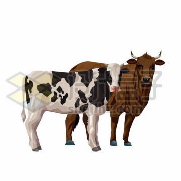 黄牛和奶牛等家畜847431免抠矢量图片素材