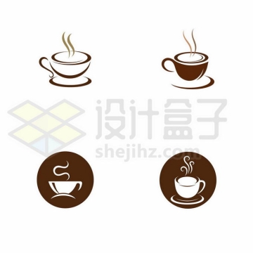 4款咖啡logo标志设计案例2760611矢量图片免抠素材