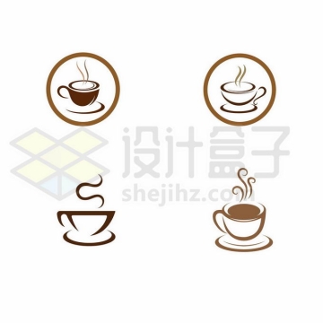 4款咖啡logo标志设计案例5295774矢量图片免抠素材