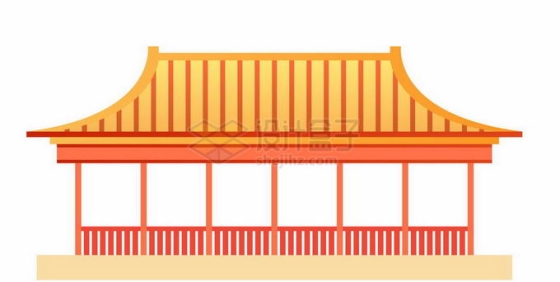 金黄色的故宫宫殿中国古代建筑物7383278矢量图片免抠素材