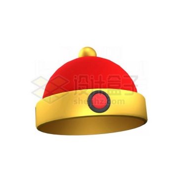 一顶金色红色瓜皮帽中国传统帽子3D模型3286066PSD免抠图片素材