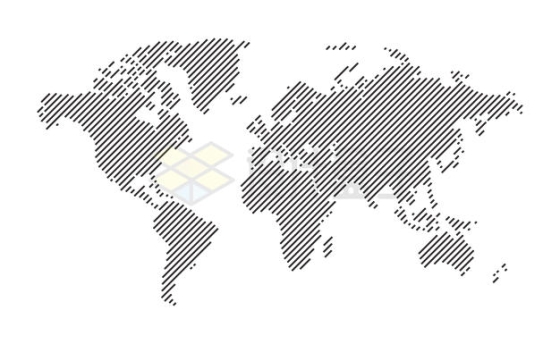 斜线条组成的世界地图图案8657252矢量图片免抠素材