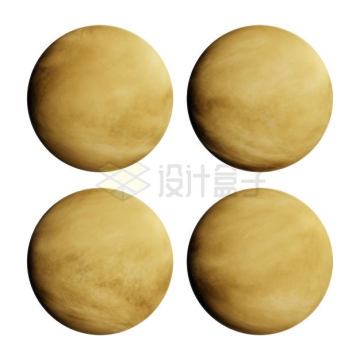 4个不同角度的金星3D模型9475856PSD免抠图片素材