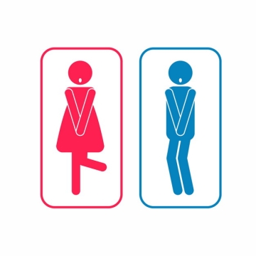 尿急憋坏了的另类搞笑男女厕所标志495445图片素材