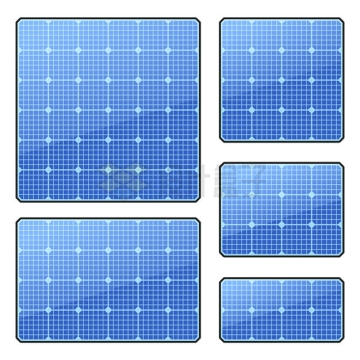 5款蓝色的太阳能电池板4956742矢量图片免抠素材