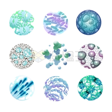 9款各种细菌图案5428667矢量图片免抠素材