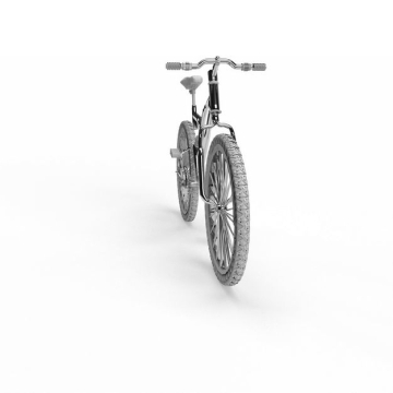 一辆不锈钢运动自行车双碟刹山地车正面图8988481免抠图片素材