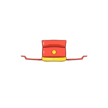 卡通红色古代官帽明朝官员戴的帽子戏曲帽子png图片素材