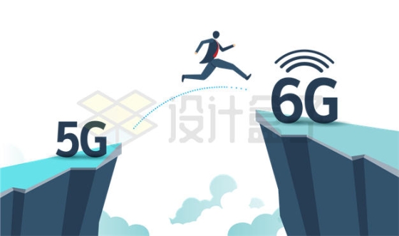 5G到6G技术的上网速度的提升效果插画6849824矢量图片免抠素材