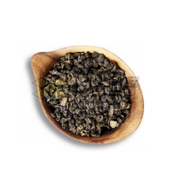 木头碗中的黑色乌龙茶干茶叶7355949免抠图片素材
