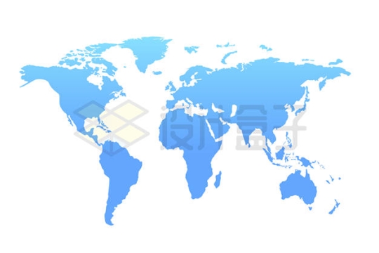 蓝色渐变色的世界地图图案6457280矢量图片免抠素材
