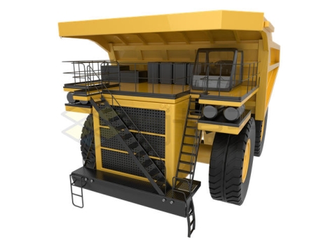 侧前方视角重型翻斗矿车自卸卡车正面3D渲染模型4292185PSD免抠图片素材
