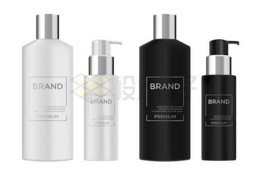 Black and white cosmetics and skin care products bottle packaging 2470085 vector picture cut free material