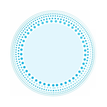 蓝色圆点组成的圆形文本框装饰1958257免抠图片素材