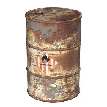 3D立体报废的汽油桶化工业废料桶6700725免抠图片素材