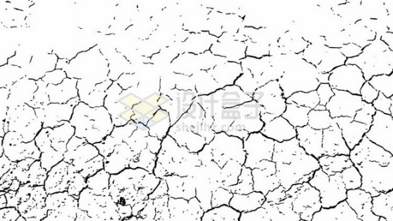 旱灾干旱地面干裂龟裂的土地黑色裂纹裂缝图案680346png图片素材