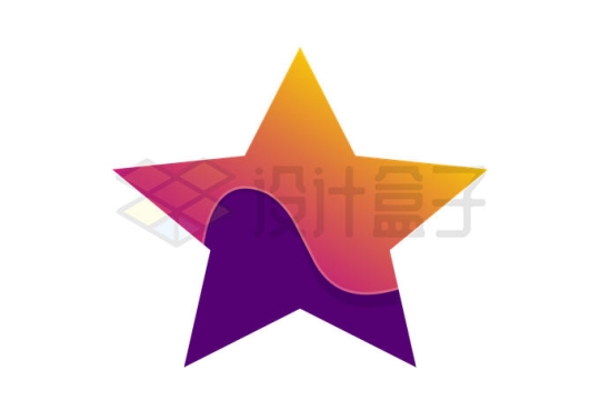 彩色拼色风格五角星logo设计方案5591224矢量图片免抠素材