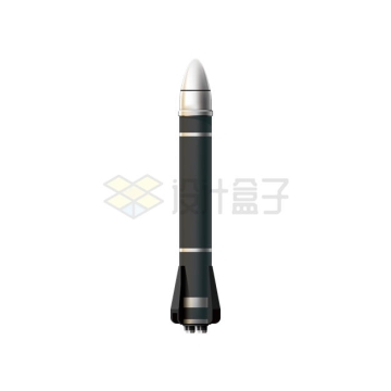 一枚黑色的战略核导弹潜射导弹8263834矢量图片免抠素材