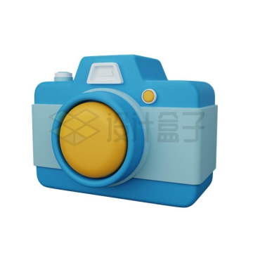 蓝色的卡通照相机3D模型4700233PSD免抠图片素材