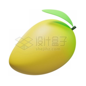 一个变黄的芒果热带水果3D模型2750823PSD免抠图片素材