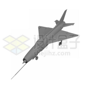 一架银灰色歼7战斗机3D模型5763762免抠图片素材
