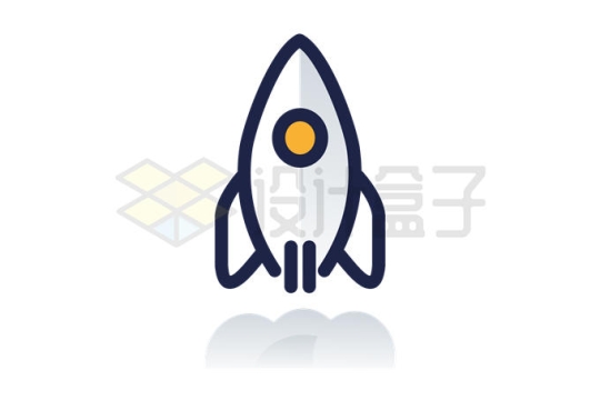 起飞的卡通小火箭logo设计方案1077036矢量图片免抠素材
