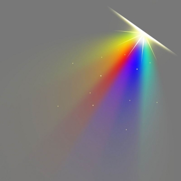 七彩虹色全息发光效果绚丽光线照射效果4809059免抠图片素材