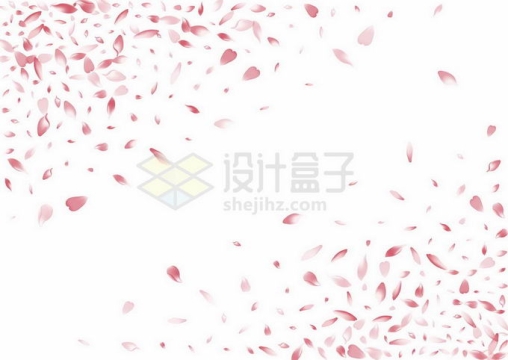 漫天飞舞的粉红色花瓣装饰3203191矢量图片免抠素材