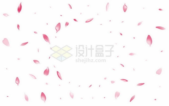 漫天飞舞的粉红色花瓣装饰4713997矢量图片免抠素材