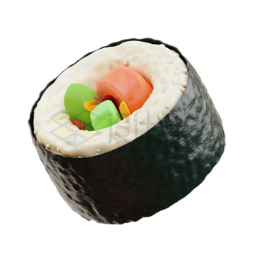 卡通紫菜寿司卷美食3D模型4365811PSD免抠图片素材
