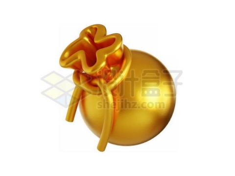 黄金钱袋子3D模型4977434PSD免抠图片素材