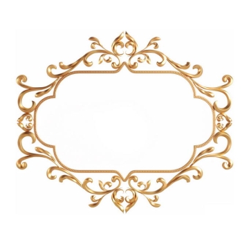  3D three-dimensional style gold European pattern frame decoration 2936150 cut free picture material