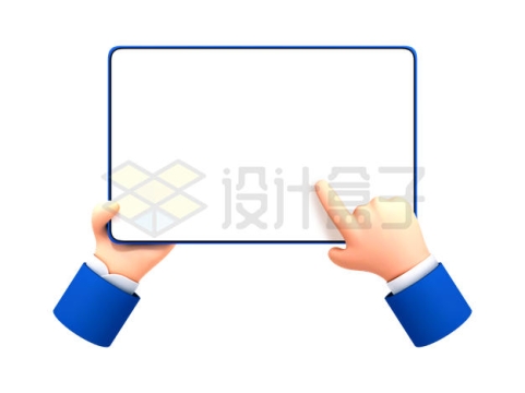两只手操作iPad平板电脑3D模型9514327矢量图片免抠素材