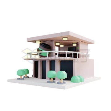 2层小别墅3D模型2094687PSD免抠图片素材