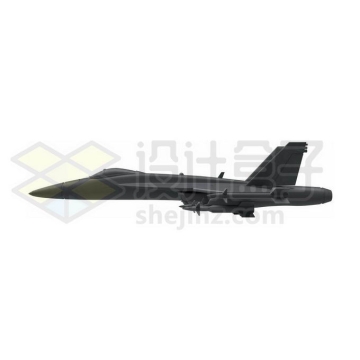 一架灰黑色F18战斗机3D模型7014889免抠图片素材