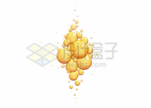 黄色油滴气泡水泡114256png图片素材
