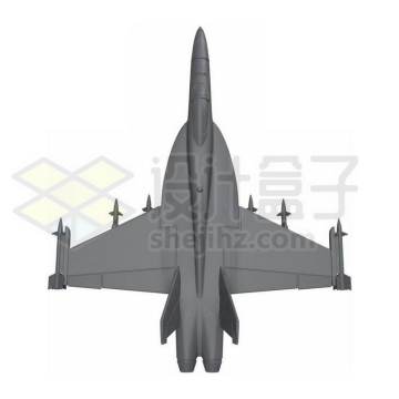 一架灰黑色F18战斗机3D模型5866620免抠图片素材