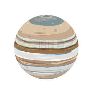 手绘风格的木星气态巨行星3322602矢量图片免抠素材