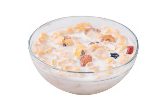 一碗美味牛奶麦片玉米片见过美味早餐4761218png免抠图片素材